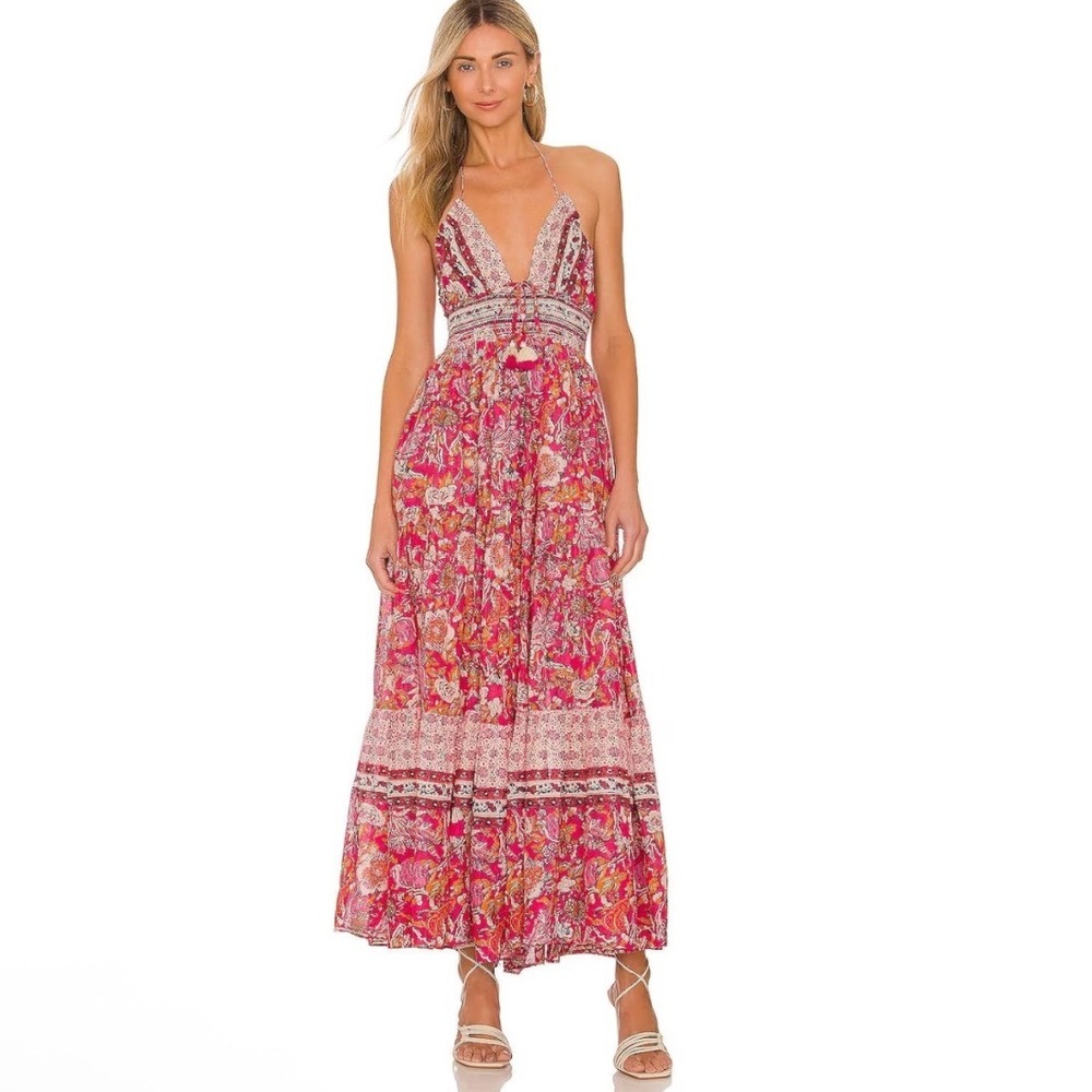 Free‎ People Real Love Print Maxi Dress In Meadow Como Bohemian Size Medium